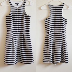 Express | Black and White Stripe Dress Sleeveless